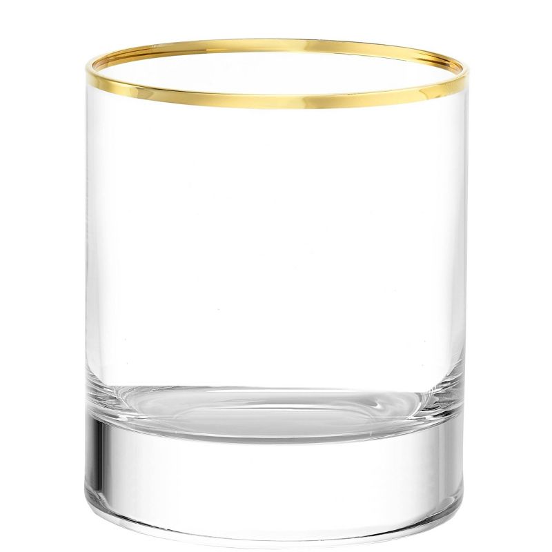 Set of 4 Cabaret NY Bar Whiskey with Rim Drinkware 10.75oz Glasses Gold - Stolzle Lausitz, 1 of 6