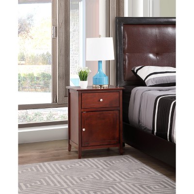 NicBex Transitional Nightstand with 1 Drawer Modern Bedside Table with Storage Space End Table for Living Room, Bedroom, Study