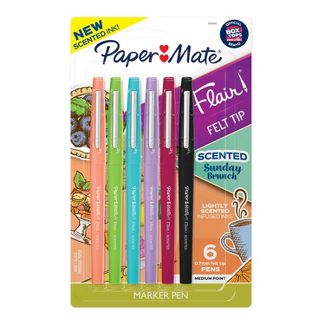 Paper Mate 6pk  Flair Scented Pens Multiple Colors 0.7mm