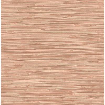 NuWallpaper Tibetan Grasscloth Spice Peel and Stick Wallpaper: Textured Removable Vinyl, Self-Adhesive, 28.2 Sq Ft Coverage