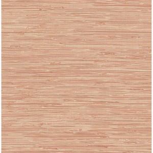 NuWallpaper Tibetan Grasscloth Spice Peel and Stick Wallpaper: Textured Removable Vinyl, Self-Adhesive, 28.2 Sq Ft Coverage - 1 of 4