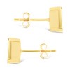 SHINE by Sterling Forever Sterling Silver Emerald Cut Bezel Set Stud Earrings - 4 of 4