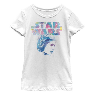 Girl s Star Wars Modern Princess Leia Profile T shirt Target