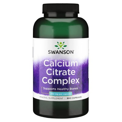 Swanson Calcium Citrate Complex 250 mg 300 Capsules.