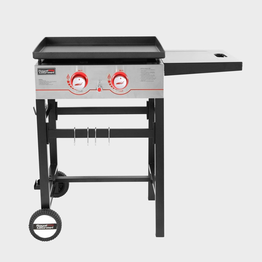 2 Burner Propane Gas Grill Griddle GB2000 Black - Royal Gourmet