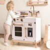 Robotime Dollhouses Pretend Play Kitchen Wooden Toy Set for 3 To Up Kids with Ice Make Oven, White, 22.4"*11.4"*24.4" - 2 of 4