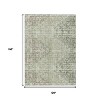 Fern Green And Ivory Geometric Washable Indoor Outdoor Area Rug - 3 of 4