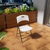 Folding Chair Comfy PU Leather Padded Folding Chairs for Outside and Indoor - 3 of 4