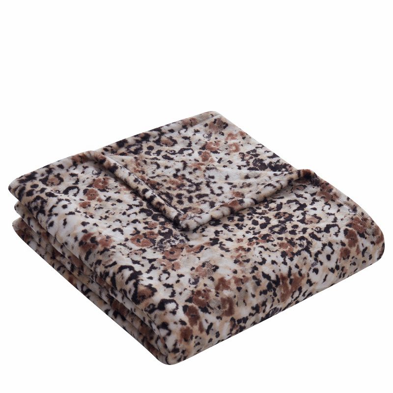 Kate Aurora Safari Living Cheetah Print Ultra Soft & Plush Oversized Accent Throw Blanket - 50 in. W x 70 in. L, 2 of 4