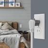 ELEGRP 2 Prong to 3 Prong Outlet Plug Adapter, Three Prong to Two Prong Adapter Converters for Wall Outlets Plugs, ETL Listed, 10 Pack, Gray - 4 of 4