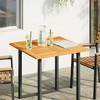 vidaXL Square Solid Wood Acacia Table Top 31.5"x31.5"x0.9" - Rustic Garden Dining Replacement Surface - 2 of 4