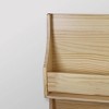 2 Tier Wood Kids' Book Shelf Natural - Pillowfort™: Wall Bookshelf Organizer, Off-White, No Assembly Required - 3 of 4
