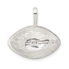 Black Bow Jewelry Sterling Silver 22mm Polished Football Pendant - 3 of 4