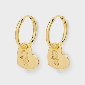 Bijoux Sport by Luv Aj MLB Gold Logo Heart Hoop Earrings - 1 of 3