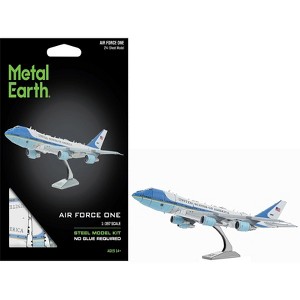 Boeing 747 Transport Aircraft "Air Force One Presidential Plane" US Air Force Moderate Difficulty Steel Model Kit by Metal Earth - 1 of 4