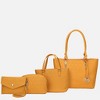 MKF Collection Edelyn Embossed M Signature Vegan Leather Women’s Tote Bag by Mia K – 4 Pcs set - Mustard - 2 of 4