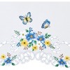 Collections Etc Dainty Butterfly Floral Scalloped Edge Café Kitchen Curtains - 4 of 4