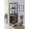 Narik Wine Rack Weathered Oak - Acme Furniture: Freestanding, 8-Bottle Capacity, Metal Frame - 4 of 4