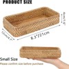 BRINJOY Handwoven Rattan Entryway Key Tray - Small Woven Basket for Keys, Jewelry, Desk Organization, Kitchen and Coffee Table Decor - 3 of 4