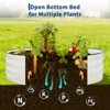 4X2x1 FT Galvanized Raised Garden Bed, 2 Pack Outdoor Oval Metal Planter Box with Open Base, Garden Bed Planter for Vegetables Flower Fruits, Green - 3 of 4