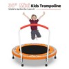 Whisen 36.2” Mini Toddler Trampoline with 6 Legs and Foam-covered Handle for Kids, Unique Print Design - 2 of 4