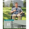 Heavy-Duty Outdoor Folding Chair with Adjustable Armrests, Cup Holder, Cooler Bag, and Storage Bag ¨C 352 lb Capacity, Breathable Nylon Mesh - 2 of 4
