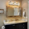 Rennnsan Havora 25" Hardwired 3 -Light Crystal Dimmable Contemporary Dimmable Vanity Light in Black & Brass & Chrome - 2 of 4