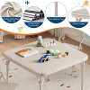 Acekool 3/5 Piece Folding Kids Table and 2 Chairs Set, Activity Table with PU Seats, No Assembly, Playroom, Daycare - 4 of 4