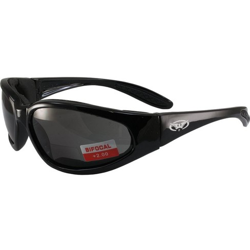 Global Vision Outfitter Padded Fit-Over Motorcycle Safety Sunglasses Black  Frame Antifog Clear Lens