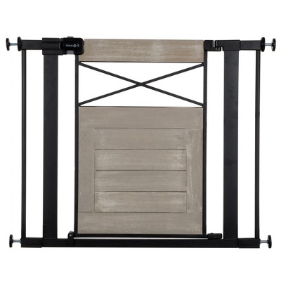 Tramull Easy Install Modern Farmhouse Baby Gate (Grey)