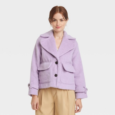 Women's Faux Utility Jacket - A New Day™ Lavender M : Target