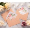 Paper Junkie 50-Pack A1 Watercolor Pink with Floral Lining Envelopes 3 x 5 for Invitations & Greeting Cards - 2 of 4