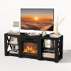 VINGLI Fireplace TV Stand for up to 70 inch TVs, Farmhouse Entertainment Center with Electric Fireplace Heater & Adjustable Shelves - 2 of 4