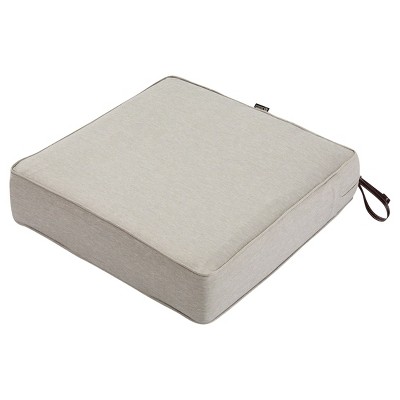 Montlake Fadesafe Square Patio Lounge Seat Cushion Set - Heather Gray - Classic Accessories