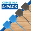 Impresa [4 Pack] Extra Large Spiky Fly Swatter for Indoors & Outdoors - Blue & Grey Plastic - 5'' Smashing Surface - 4 of 4