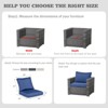 Aoodor Outdoor Chair Cushions Set, Outdoor Deep Seat Cushions with Handle & Adjustable Straps - 4 of 4