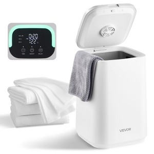 VEVOR Towel Warmer Bucket, 20L Heated Towel Warmer, Large Blanket Warmers for Bathroom, Timer & Temperature Setting, White - 1 of 4