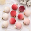 12ct Christmas Balls Ornaments Decor Set, Cloth Wrapped Xmas Balls Hanging Tree Ornaments for Christmas Tree Wreath Garland, 3.15in - 2 of 2