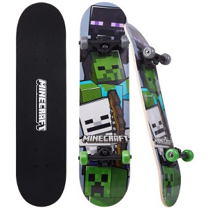 Minecraft 31" Skateboard with Non-slip grip tape, wheels with aluminum trucks and ABEC-5 bearings - 1 of 4