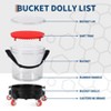 5-Gallon Car Wash Bucket Kit - 300LB Capacity, 360° Rolling Car Wash Buckets Dolly -Professional Detailing Kit for Auto Cleaning - 4 of 4