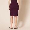 Women's Ponte Pull-On Pencil Skirt - Fitted Above The Knee Burgundy - 2 of 4