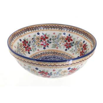 Blue Rose Polish Pottery M092 Manufaktura Large Serving Bowl