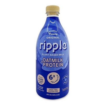 Ripple Original Oatmilk+Protein Plant Based Milk - 48 fl oz