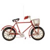 Gallerie II Metal Red and Green Bicycle with Basket Christmas Xmas Ornament Set of 2 - 3 of 3