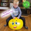 New Bounce Hopper Ball for Kids - 16" Bouncing Ball with Handles - Inflatable Hippity Hop Ball - Yellow Bouncy Ball with Pump - 3 of 4