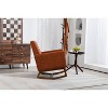 CIPACHO Mid Century Modern Accent Chair with Wood Frame, Upholstered Living Room Chairs , Reading Armchair for Bedroom Sunroom - 3 of 4