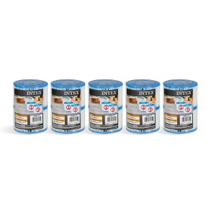 Intex 29001E PureSpa Type S1 Heavy Duty Easy Set Dacron Paper Hot Tub Spa Filter Replacement Cartridge for Various PureSpa Models, (10 Pack) - 1 of 4