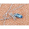 Anna-Kaci Aquamarine Sky Blue Water Crystal Bridesmaid March Birthstone Necklace - 2 of 4
