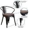 Emma and Oliver Metal Chair with Wood Seat and Arms - 3 of 4