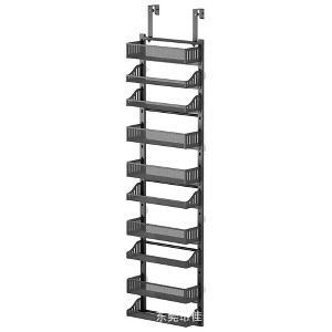 10 Tier Over The Door Pantry Organizer, 55 Lb Capacity, Heavy Duty Carbon Steel Door Organizer with Adjustable Wire Baskets - 1 of 4